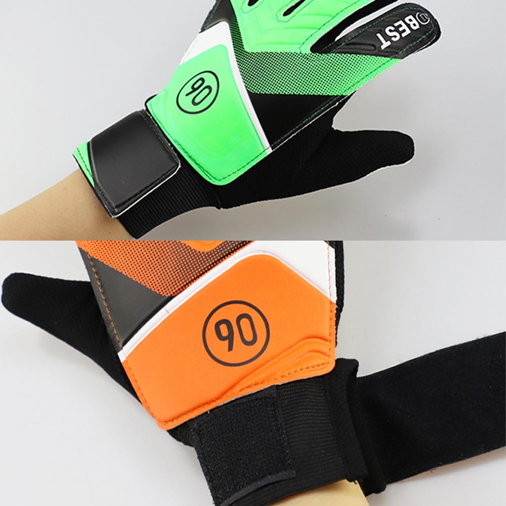 YAHHU Youth Padded Football Gloves, Green, 8-12, 5# – Breathable, Waterproof, Adjustable Wrist, 3mm Latex Palm, Ideal for Goalkeeper Training
