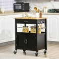 thumbnail image 2 of HOMCOM Kitchen Cart, Small Kitchen Island with Storage Drawer, Side Hooks, 2 of 10