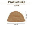 thumbnail image 2 of Uxcell 6 Pcs Sweat Wicking Cap Skull Cap Football for Men Brown, 2 of 7