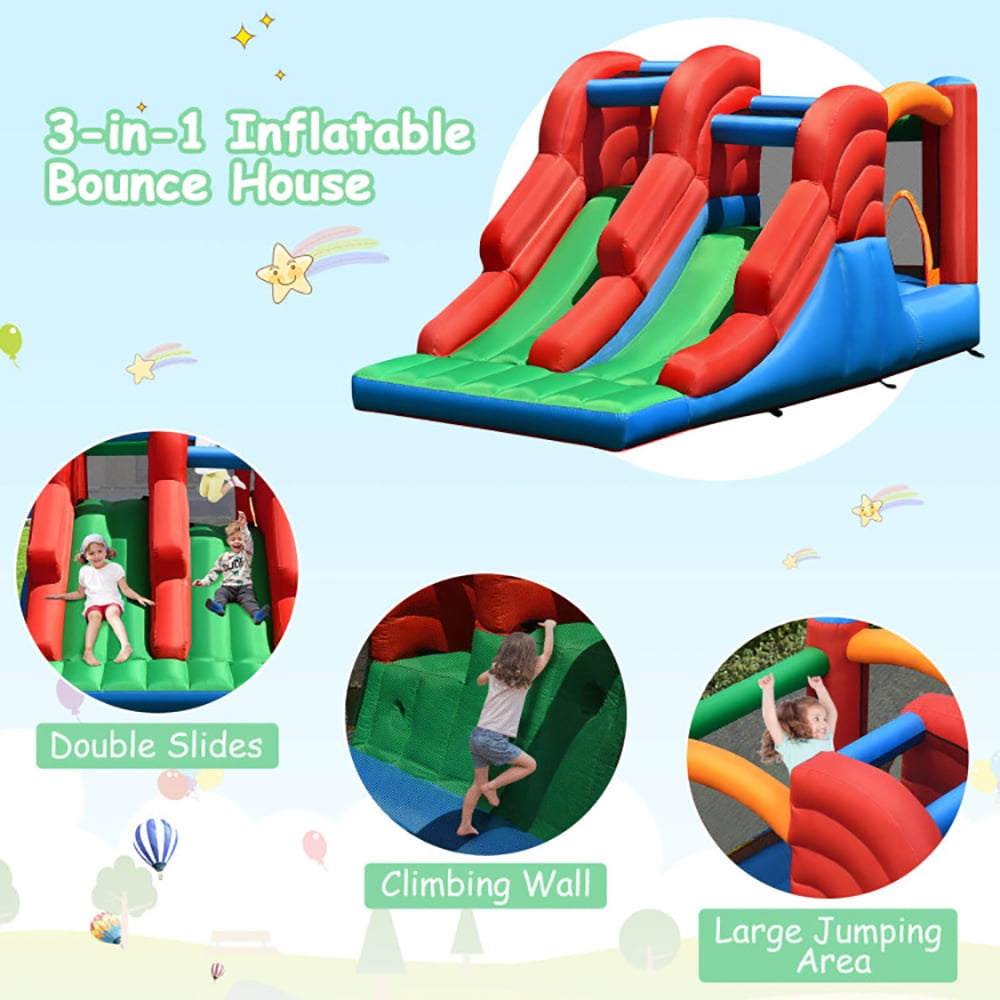 Aimee Lii 3-in-1 Dual Slides Jumping Castle Bouncer without Blower, Kids Bounce House Aimee Lii 3-in-1 Dual Slides Jumping Castle Bouncer without Blower, Kids Bounce House