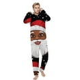 thumbnail image 2 of QIUOMBBP Christmas Family Matching Pajamas Cute Printed Xmas Long Sleeve Zip Hooded Jumpsuits Casual Rompers Sleepwear, Multicolor, XXL, 2 of 5
