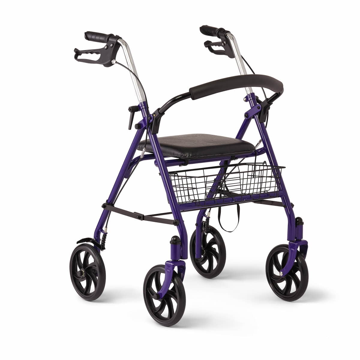 Medline Standard Steel Folding Rollator with 8" Wheels, With Locking