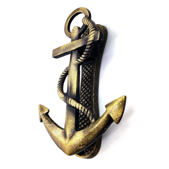 5MOONSUN5's Metal Antique Finish Anchor Front Door Heavy Duty Knockers for Garden Wooden House Farmhouse, Home Décor Accessories Classic Vintage Design