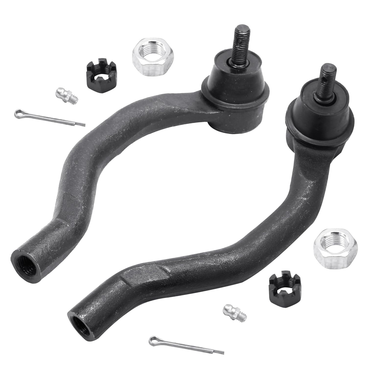 Detroit Axle - Front 14pc Suspension Kit for 2003-2007 Honda Accord 2004 2005 2006, 2 Lower Control Arms 2 Upper Control Arms w/ Ball Joints 2 Ball Joints 4 Tie Rods 2 Sway Bar Links 2 Boots