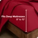 thumbnail image 4 of Sábana Ajustable Bare Home Franela 100 % Algodón Doble Cepillado Tamaño King Rojo, 4 of 6