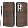 thumbnail image 2 of For Samsung Galaxy A35 5G 6.6inch Phone Case Wallet, Flip Leather TPU Cover with Card Holder Wrist Strap Shockproof Phone Case,Brown,For Galaxy A35 5G, 2 of 11