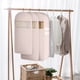 thumbnail image 5 of Bolsa colgante para ropa que ahorra espacio, con cremallera autocompresible, organizadores de armario, funda para abrigo de plumas, color beige, grande, 2 unidades.,Wsvlmg, 5 of 8
