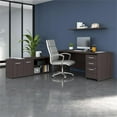 thumbnail image 5 of Bowery Hill Engineered Wood 72W Office Desk with Return and Drawers in Gray, 5 of 6