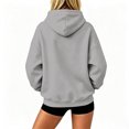thumbnail image 4 of Women's Floral Embroidered Hoodie Sweatshirt, Long Sleeve Kangaroo Pocket Relaxed Pullover Top for Casual Everyday Wear, 4 of 4
