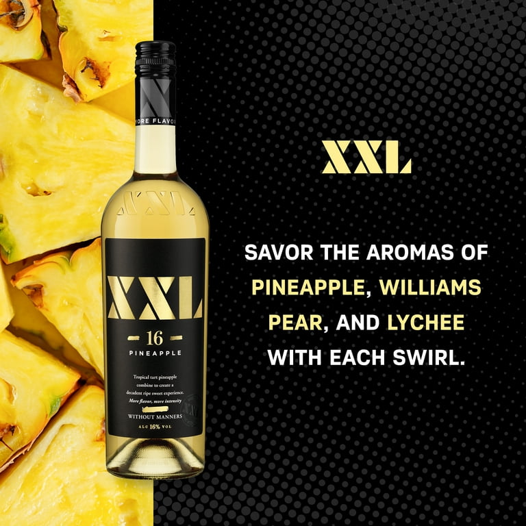 XXL Pineapple Moscato Wine, 750 mL Glass Bottle, 16% ABV - Walmart.com