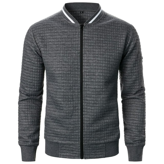 QIPOPIQ Mens Lightweight Jacket Casual Bomber Jacket Varsity Coat Clearance