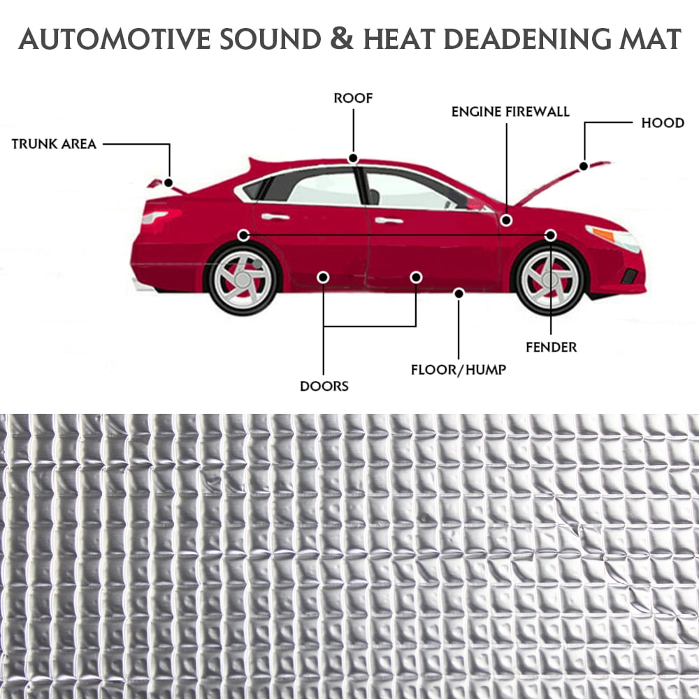 Vehicle Aluminum Foil Insulation Closed Cell Foam Sheet 10mm Car Van Sound  Proofing Deadening Insulation Car Hood Insulation 