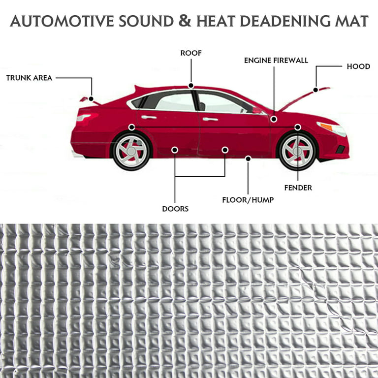 RUBBER FOAM CAR Insulation Mat Reduces Engine Noise and Heat Easy
