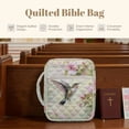 thumbnail image 4 of FOR U DESIGNS Hummingbird Cherry Blossom Pattern Bible Cover Case with Handle Quilted Protective Church Organizer Holder Bag Christian Bible Accessories for Bible Study/Daily Use, 4 of 7