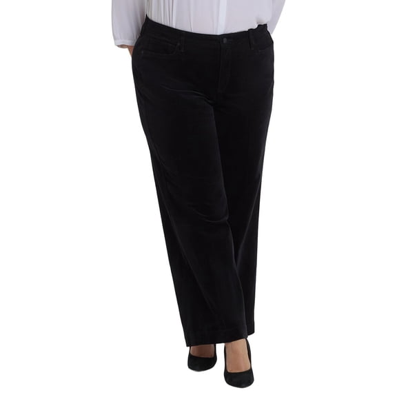 NYDJ womens Plus Teresa Black Wide leg Jean, 20W