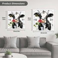 thumbnail image 5 of Black White Cow Wooden Wall Clock Silent Non Ticking, Spring Farmhouse Animals Printed Red Floral Square Wall Clocks Battery Operated, Decor Clock for Home Office, Living Room, Kitchen, 12 Inch, 5 of 9