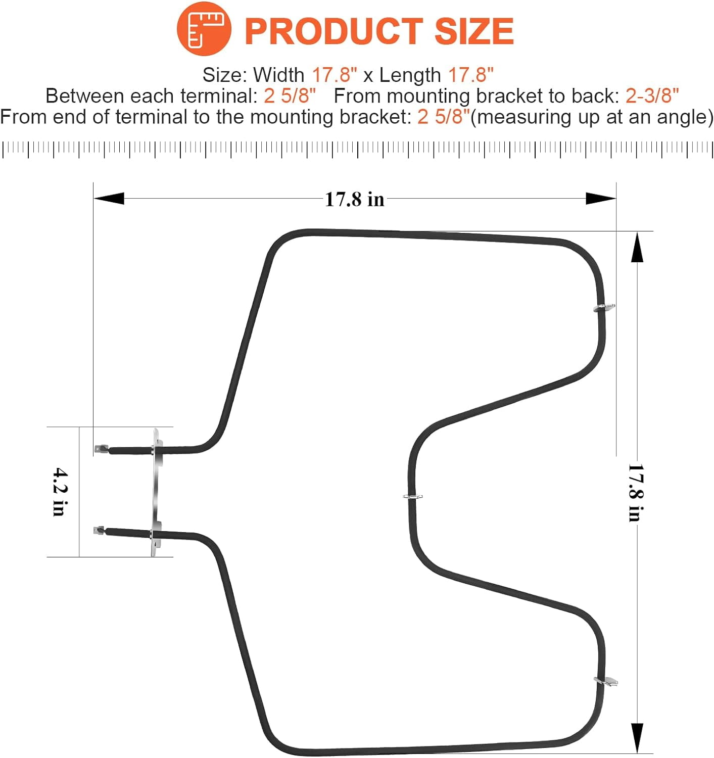 WB44K10005 WB44K10001 Oven Bake Element Suitable for GE Hotpoint Oven