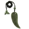 thumbnail image 2 of 81stgeneration Women's Men's Nephrite Jade Maori Drop Tiger's Claw Tooth Tribal Pendant Necklace, 2 of 6