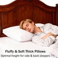 thumbnail image 2 of Queen Size Bed Pillows Set of 2, Plush Down Alternative Soft Supportive Pillows for Back, Stomach & Side Sleepers, Hypoallergenic White 20x30 inches, 2 of 5