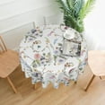 thumbnail image 3 of Rustic Round Floral Tablecloth 60 Inch Waterproof Flowers Print Spring Round Tablecloth with Wrinkle Resistant for Party, Picnic, Tabletop, Dining Room, Indoor and Outdoor Dining, Decorative Patio, 3 of 6