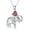 January-Garnet, variant on Elephant Necklace Birthstone Elephant Pendant Necklace for Women