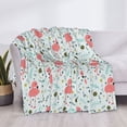 thumbnail image 3 of Honeii Cute Flamingo print throw blanket, crafted from cozy cotton flannel, offers versatile home decor as a bedding suitable for all seasons.-40"x30", 3 of 6