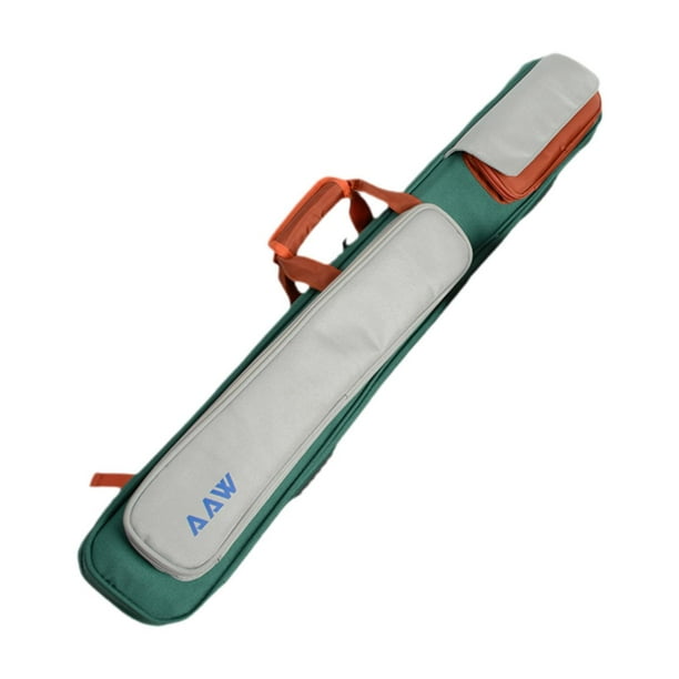 Funda para tacos de billar con correa de hombro ajustable, funda para tacos articulada 1/2, tela Oxford con bolsillos externos, bolsa para tacos de Gris verdoso