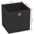 thumbnail image 4 of vidaXL Boîtes de Rangement 4 Pcs Tissu Non Tissé 32x32x32 cm Noir, 4 of 5