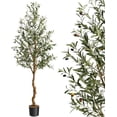 thumbnail image 1 of Qinaqin 6FT (72in) Alto Artificial Oliva Tree Fau x Silk Trees para Oficina en Casa y Living Sala de Profundidadcor Indoor Fake Potted con Natural Madera Trunk Lifelike Fruits, 1 of 6