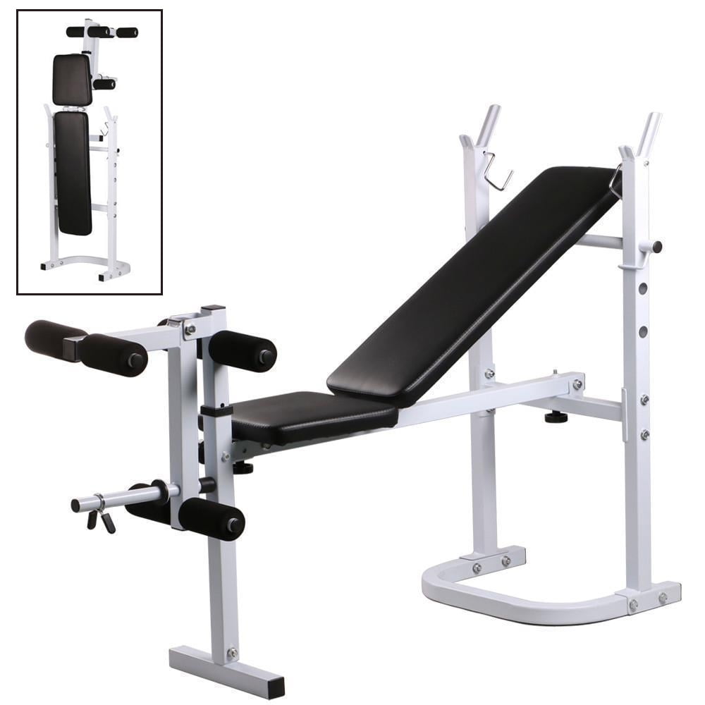 Zimtown Folding Olympic Weight Bench, Adjustable Professional Multi