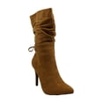 thumbnail image 2 of Zigi Soho Womens Jeenie Fabric Pointed Toe Mid-Calf Fashion, Tan Suede, Size 7.5, 2 of 5