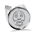thumbnail image 1 of Heart Gesture Black Happy Pattern Ring Adjustable Love Wedding Engagement, 1 of 3