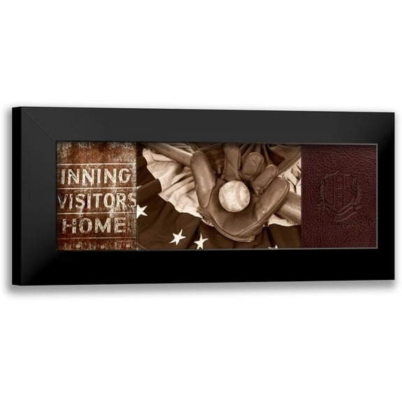 Appleman, Sam 14x7 Black Modern Framed Museum Art Print Titled - All American Game