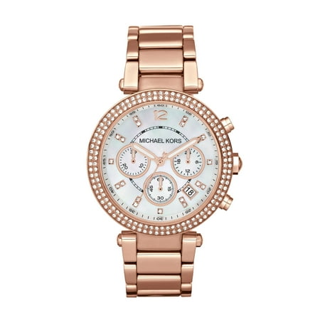 Michael Kors Women's Parker Stainless Steel Rose Gold-Tone Watch, 39mm, MK5491