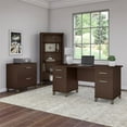 thumbnail image 2 of Bush Furniture Somerset 60W Office Desk with File Cabinet & Bookcase in Cherry, 2 of 7