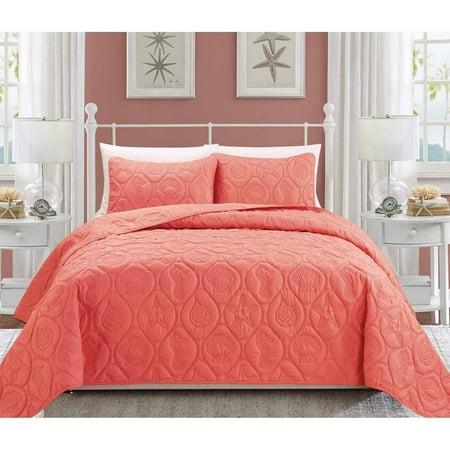 everrouge coral 3piece bedding set  walmart