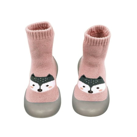 

MHZLDYZ Toddler Walking Shoes Casual Socks Toddler Baby Soft First Indoor Cartoon Elastic Shoes Infant Walkers Baby Shoes Sock Shoes for Baby Girl Baby Shoes 9-12 Months Girl (Pink 20)