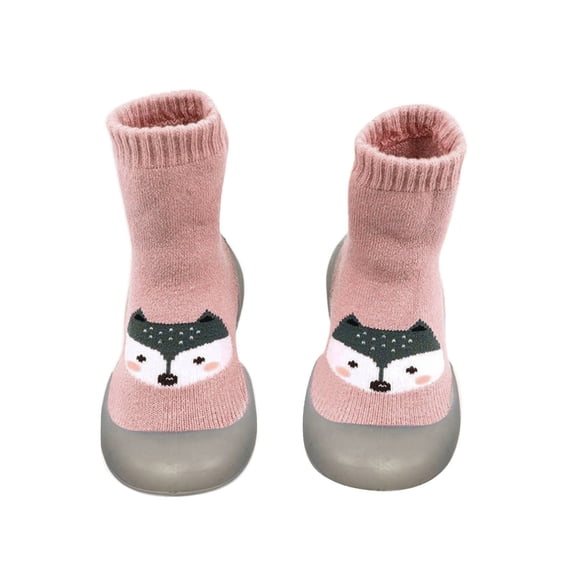 MHZLDYZ Toddler Walking Shoes Casual Socks Toddler Baby Soft First Indoor Cartoon Elastic Shoes Infant Walkers Baby Shoes Sock Shoes for Baby Girl Baby Shoes 9-12 Months Girl (Pink,20)