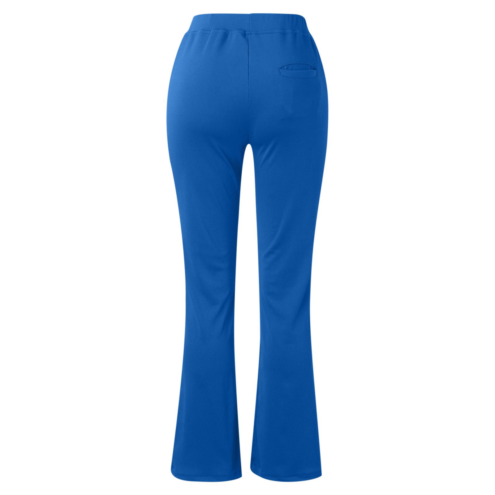  S-XXL 29313335 Inseam Womens Bootcut Dress Pants w/Pocket  Stretch Work Lounge Pant Office Casual Pants Blue