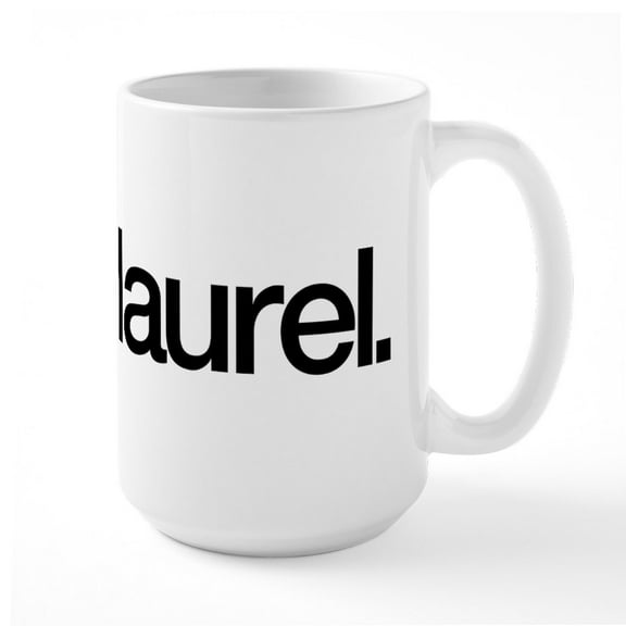 CafePress - I Hear Laurel Mugs - 15 oz Ceramic Large White Novelty Mug
