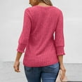 thumbnail image 4 of BLVB 3/4 Sleeve Tops for Women Lightweight Sweaters Fall Outfits Dressy Casual Soft Pullover Crewneck Shirts Blouses, 4 of 6