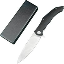 Pocket Knife Folding with 3.94" D2 Steel Blade & G10 Handle, Frame Lock and Pocket Clip for EDC, Outdoor and Camping