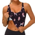 thumbnail image 4 of Kdxio Poodle Dog Print Workout Crop Tank Top for Women Racerback Yoga Tank Tops Athletic Sports Shirts Exercise Undershirts, 4 of 9