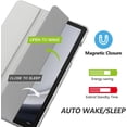 thumbnail image 4 of KOMI Case for Galaxy Tab A9+/A9 Plus 11 inch 2023, Slim Stand Protective Smart Cover with Hard PC Translucent Back Shell for Tab A9 Plus Tablet (SM-X210/X216/X218), Auto Wake/Sleep, Silver, 4 of 8