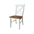 thumbnail image 2 of International Concepts Set of Two X-Back Dining Chairs Hickory and Shell, 2 of 5