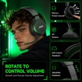 thumbnail image 3 of AOC Wireless Gaming Headset for Xbox Series X|S,Xbox One,PS5, PS4,PC,Mac,Switch,Bluetooth,2.4GHz USB Over Ear Gaming Headphones with Flip-to-Mute Mic,50mm Drivers,RGB Lights, Black, 3 of 10
