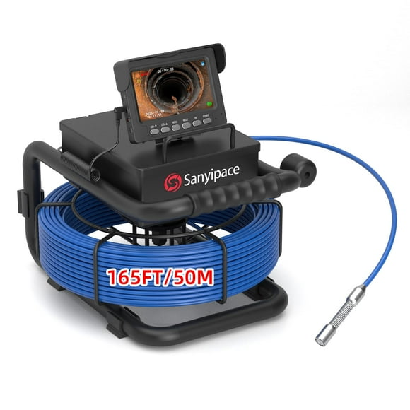 Cámara de alcantarillado Sanypace, 50 m, 17 mm, inspección de tuberías con 5600 mAh