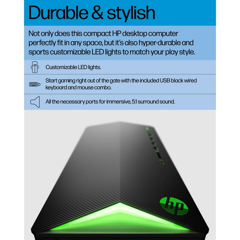 HP Pavilion Gaming Desktop, AMD Ryzen 7 5700G Processor, NVIDIA