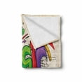 thumbnail image 2 of Music Soft Flannel Fleece Throw Blanket, Illustration of Graffiti Style Lettering Headphones Hip Hop Theme on Beige Bricks, Cozy Plush for Indoor and Outdoor Use, 50" x 70", Multicolor, by Ambesonne, 2 of 6