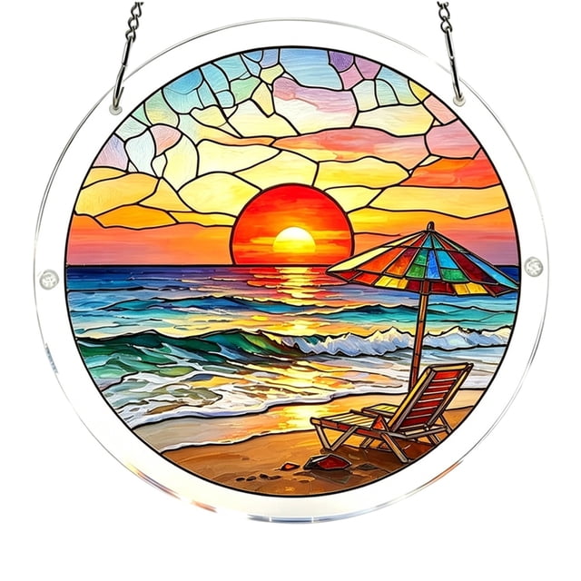 Tong Curtain Style Acrylic Puzzle Garden Design Window Hanging Home Birthday For